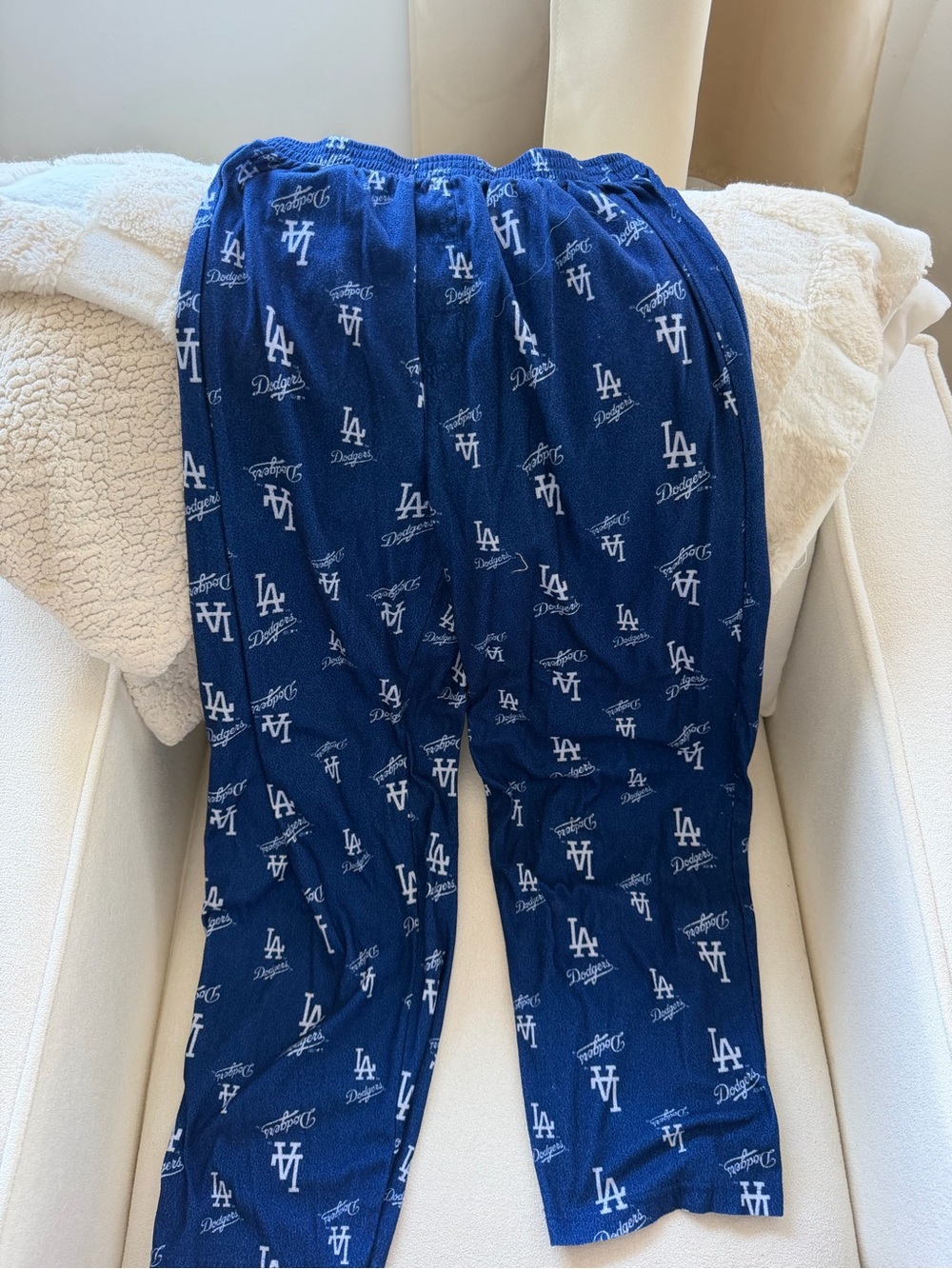 Los Angeles Dodgers Navy Logo Lounge Pajama Pants
